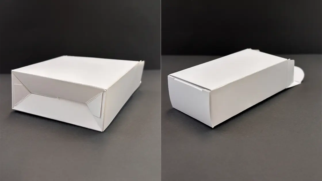 白い箱が2つ並んでおり、仕様に合わせたホワイトダミー（試作品）のイメージを表した写真