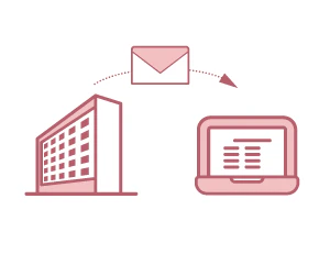 賞味期限をメール通知しているイメージイラスト