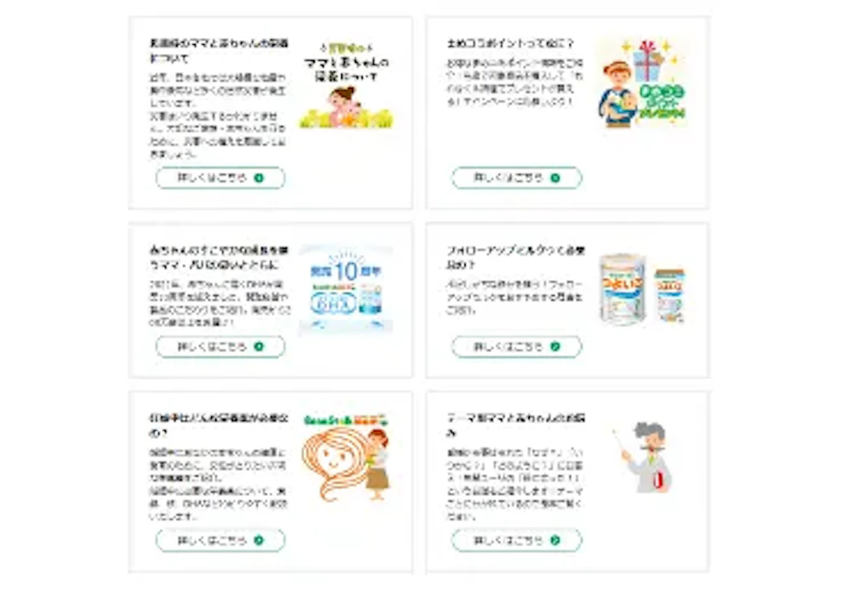 サイト内の記事紹介ページのイメージ画像