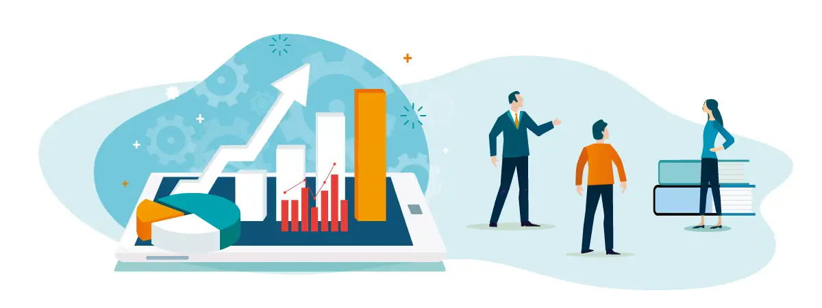 ホームページリニューアルの目的や目標をイメージしたイラスト