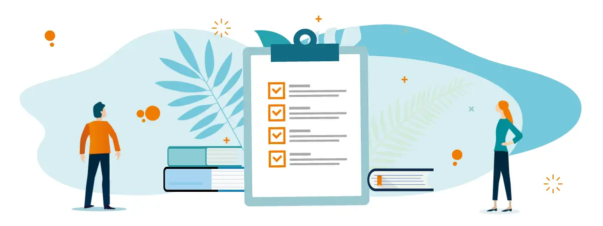 ホームページリニューアルの事前チェックリストをイメージしたイラスト