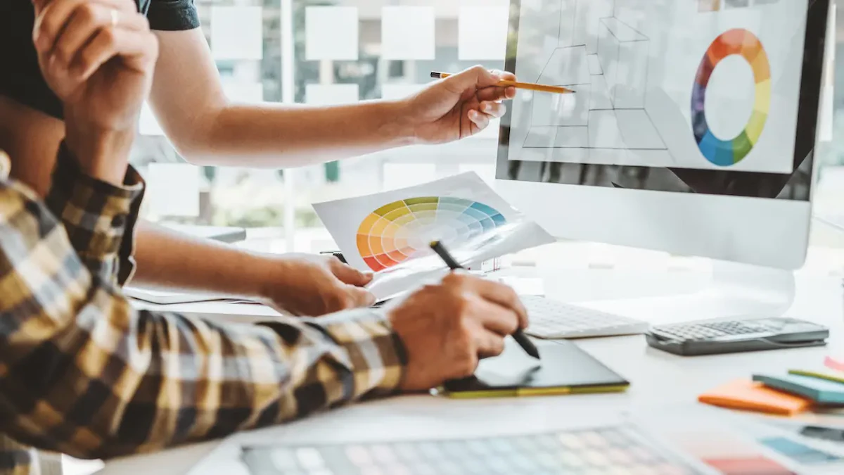 DTP制作を行っているイメージ画像