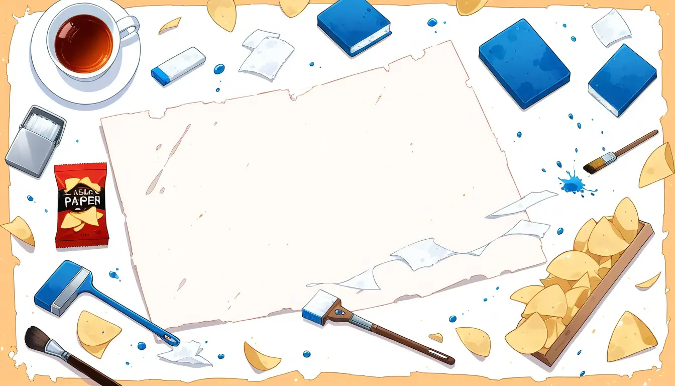 汚れや経年劣化などリアルな質感の印刷物を表現したイラスト