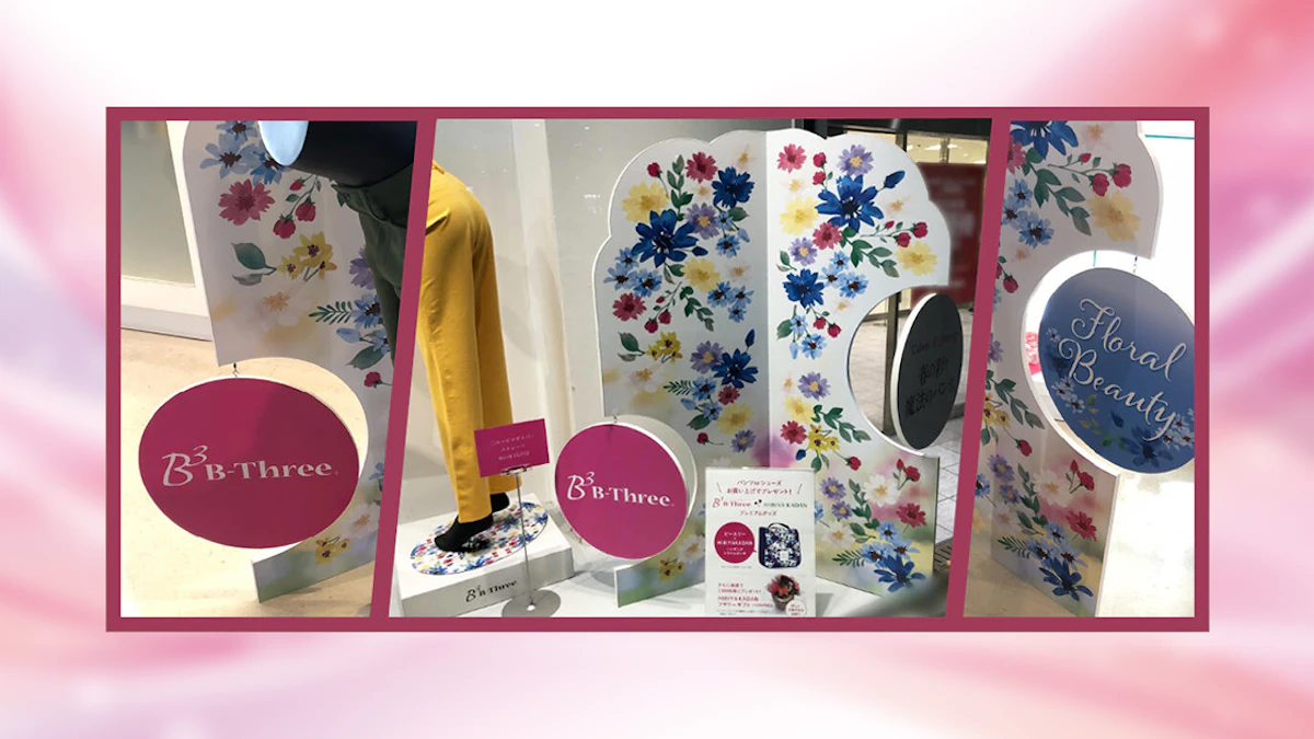 販促什器が様々な角度で掲載されているイメージ画像