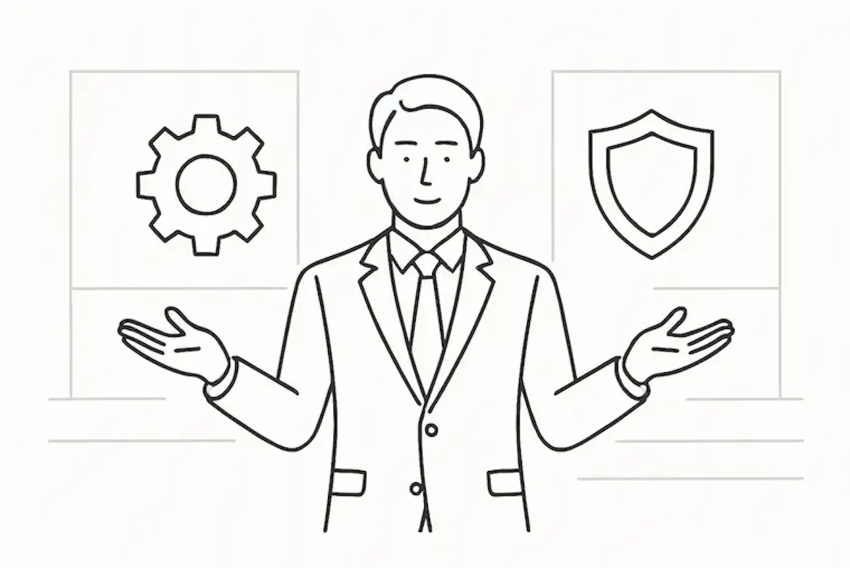 サーバ構築からセキュリティ、運用の相談までワンストップでサポートできることを示したイラスト