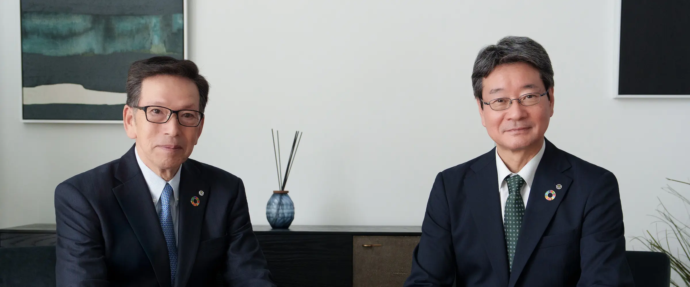 代表取締役会長 木全幸治 代表取締役社長 細野浩之